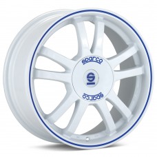 SPARCO Rally 6,5x15 4/108 ET25 d-73,1 White Blue Lip (W2900855029) d-PLY